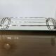 Antique French chrome-plated brass mirror tray, Art Deco style, 1920s-30s