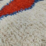 Off-white Moroccan rug with colorful patterns, 200cm x 300cm