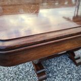 Solid mahogany art deco table with extensions