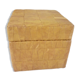 Stool, leather storage chest, 60