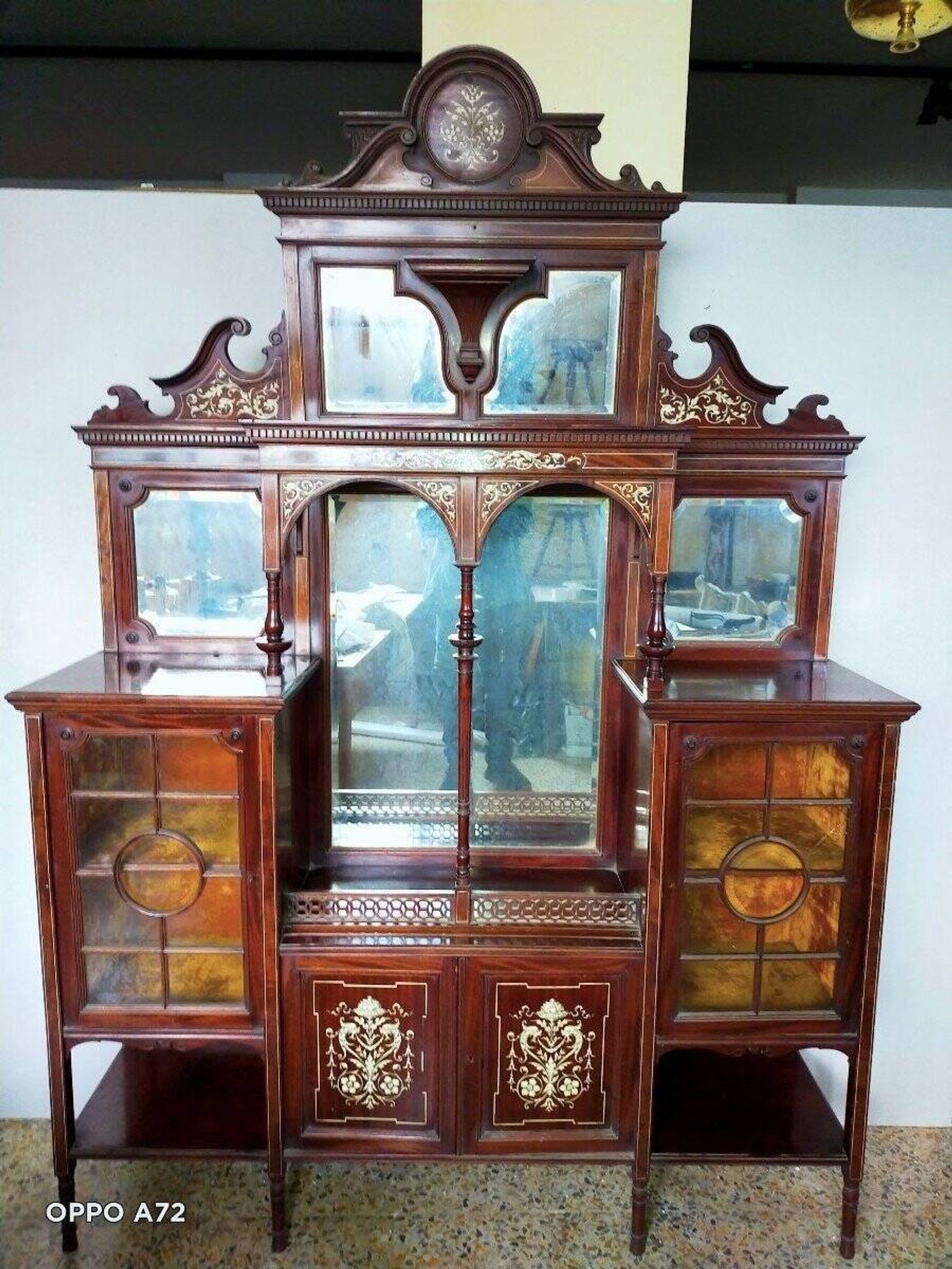 Meuble victorien marqueterie d'os 19ème siècle frank giles & co. kensington