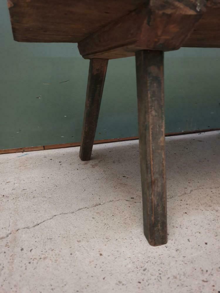 Wooden bench with deep seat