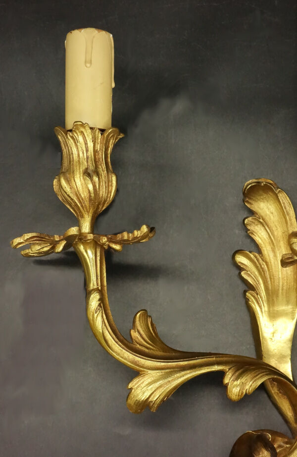 Paire d'appliques style Louis XV, fin XIXe