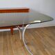 Coffee table in smoked glass and chrome legs, Design, 1970