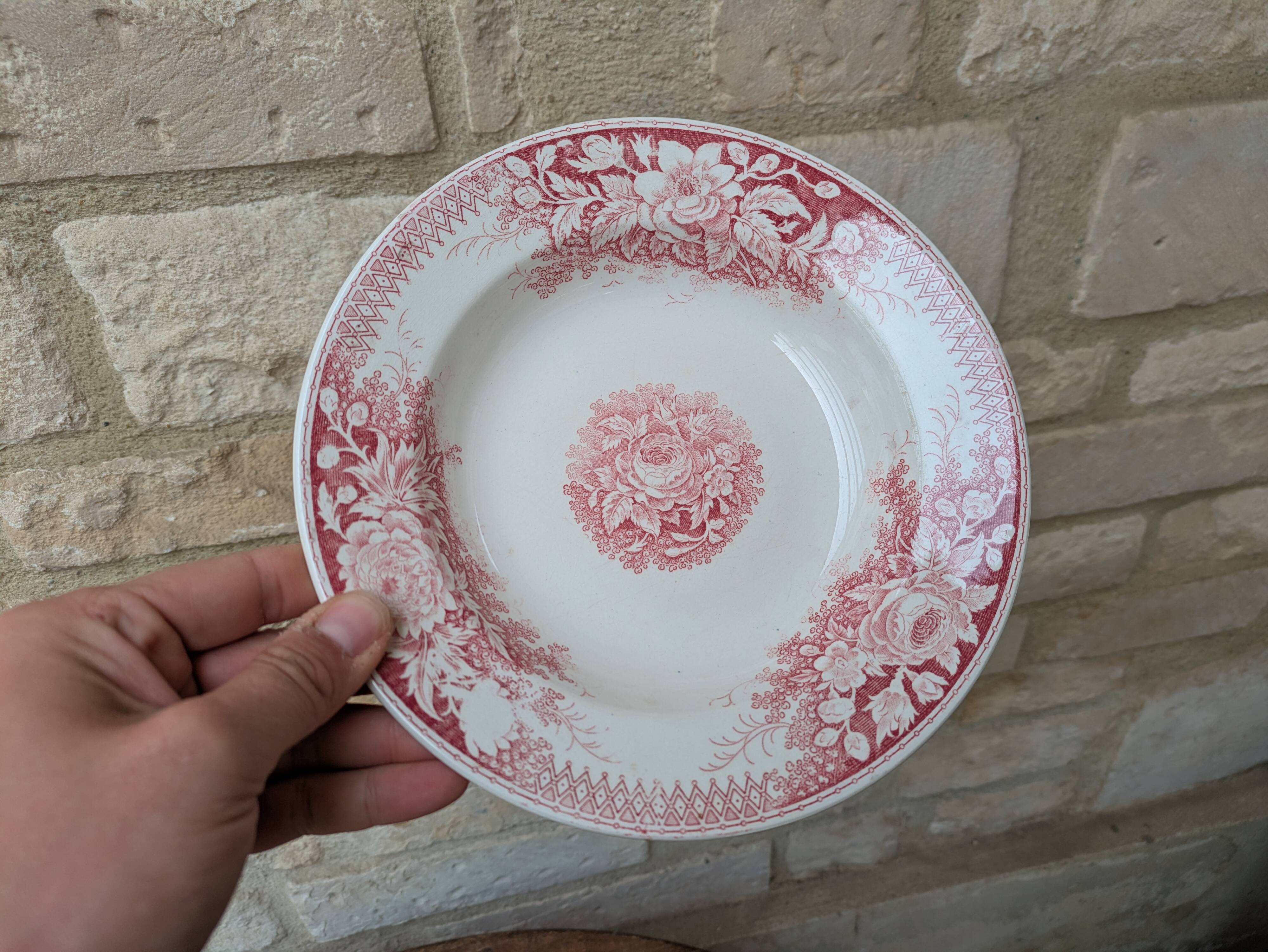 Hollow plate U&C Sarreguemines model Jardinière Terre de Fer 22cm