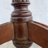 Late 19th century tripod pedestal table in wood marquetry