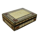 Mother-of-pearl and wood marquetry jewelry box