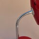 Vintage 80s metal red desk lamp with articulated arm