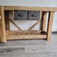 Old carpenter's workbench two drawers, industrial furniture