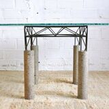 Table en béton et verre meulé, Italie 1980