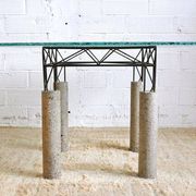 Table en béton et verre meulé, Italie 1980