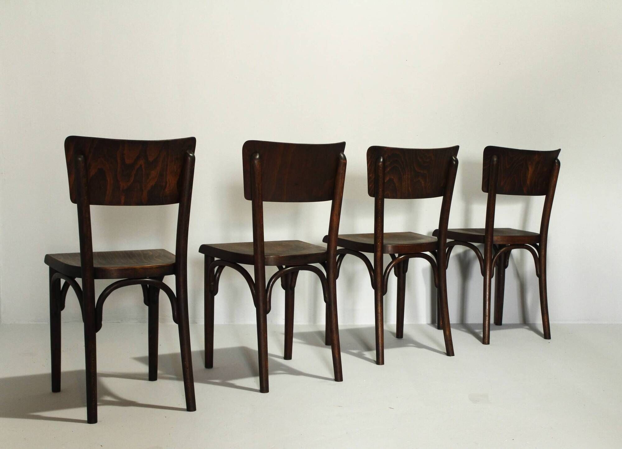 Pub Chairs from Thonet H-48, 1930s, Set of 4