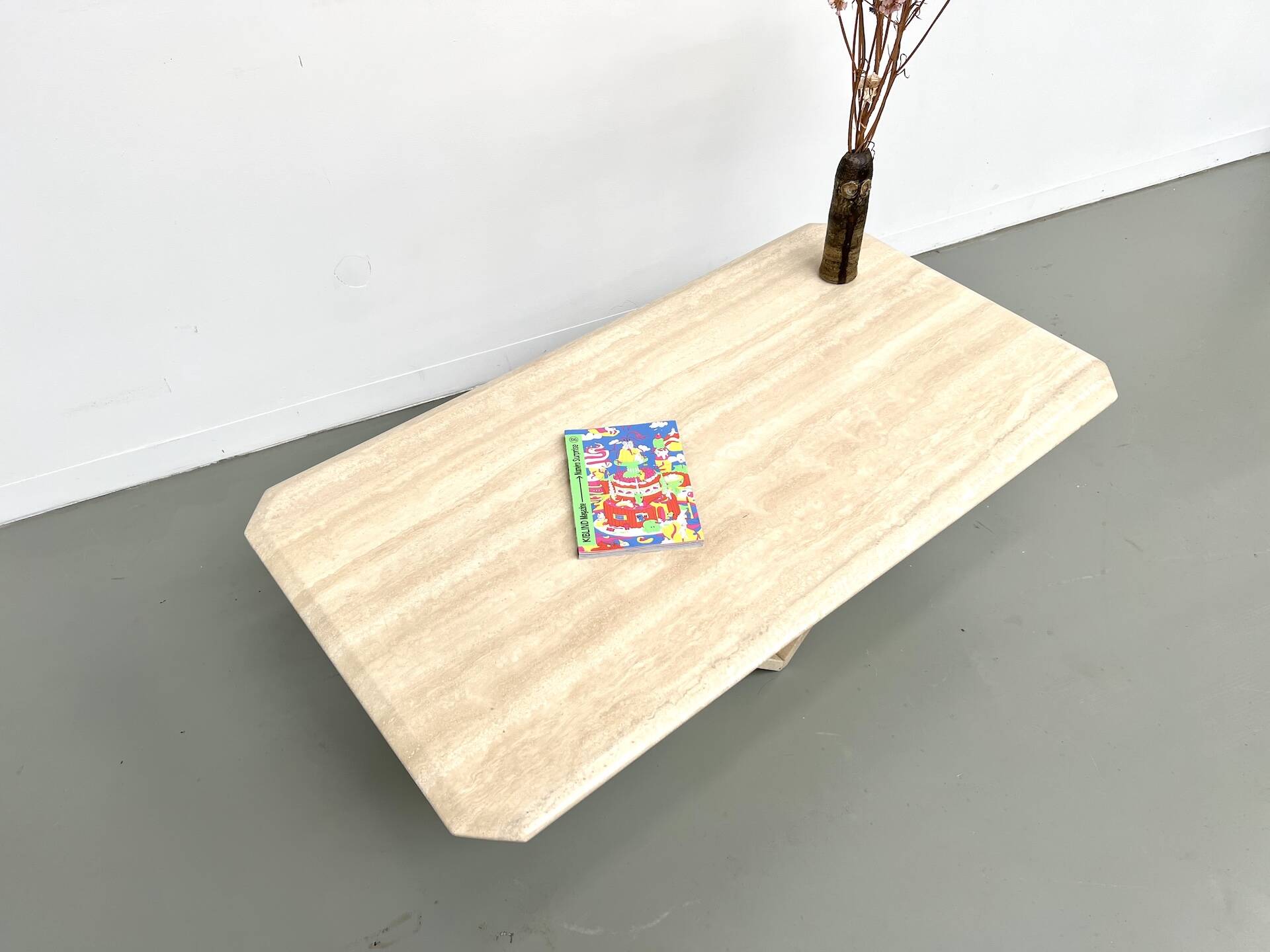 Travertine coffee table, Italy 1970