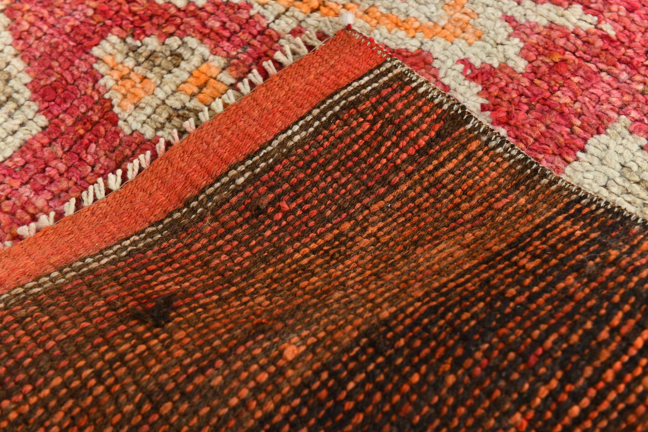 3x10 Pastel Orange Turkish Runner Rug, 102x304Cm