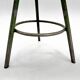 Tabouret trépied industriel vintage en acier et bois, 1950