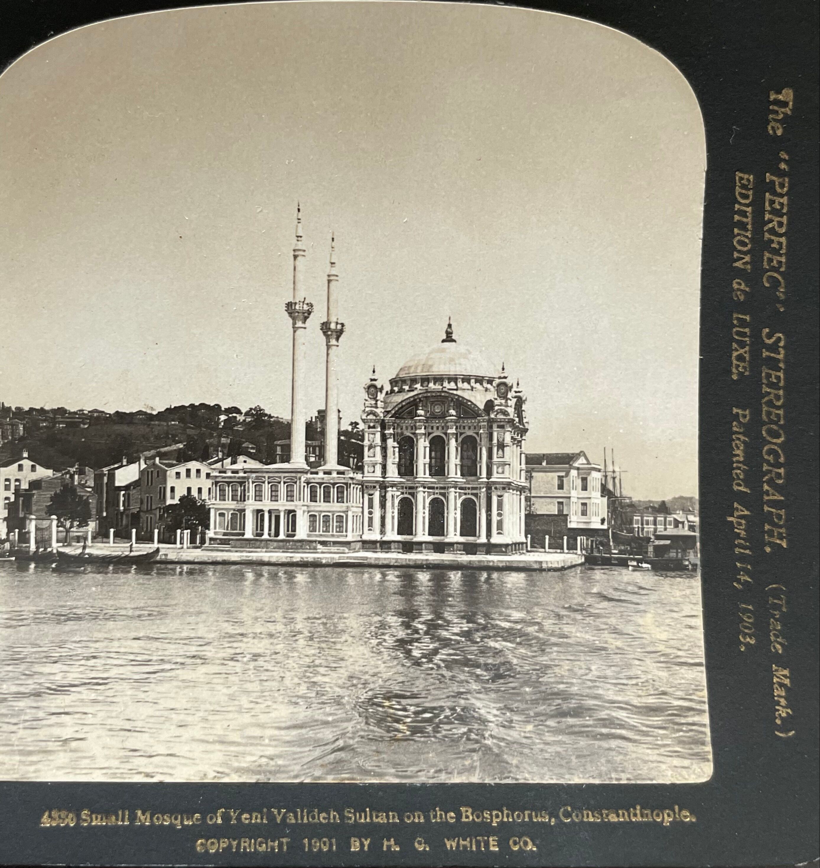 Old photography stereo, stereograph, luxury albumine 1903 Constantinople, Turkey