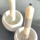 Pair of White Ceramic Candle Holders