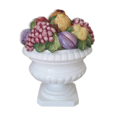 Medici vase and slipware fruit composition