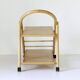 Vintage Bar Cart with Solid Wood Structure and Wheels, Italy 1980s