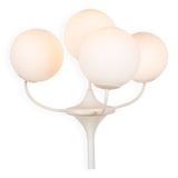 Large floor lamp, 4 branches finished with opalines, by Eva Renée Nele for Temde Leuchten 1960