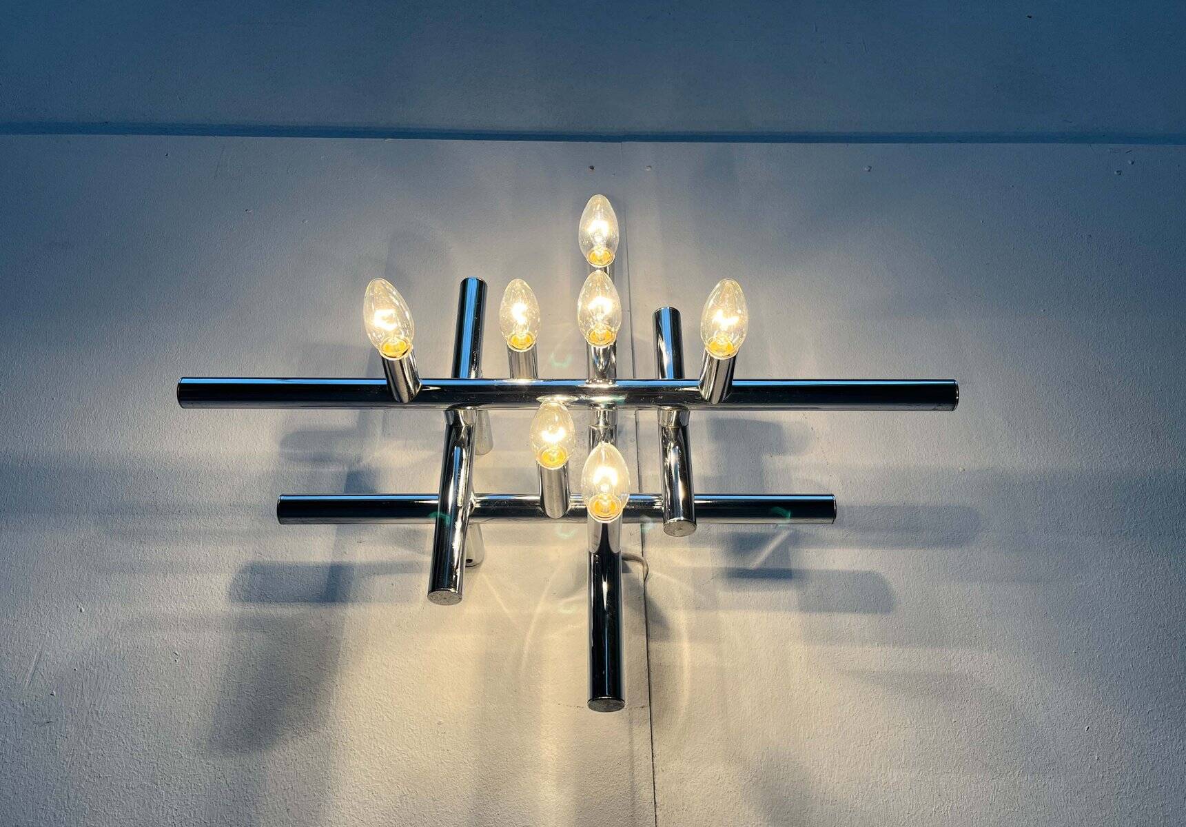 Mid-century Swiss space-age wall lamps or ceiling lights by Temde, 1960s.