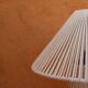 Off-white cotton hat floor lamp