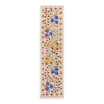 Hand knotted rug, vintage Turkish rug 55x189 cm