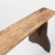 Rustic Wooden Bench in with Brown Painted Feet, France, 1890s