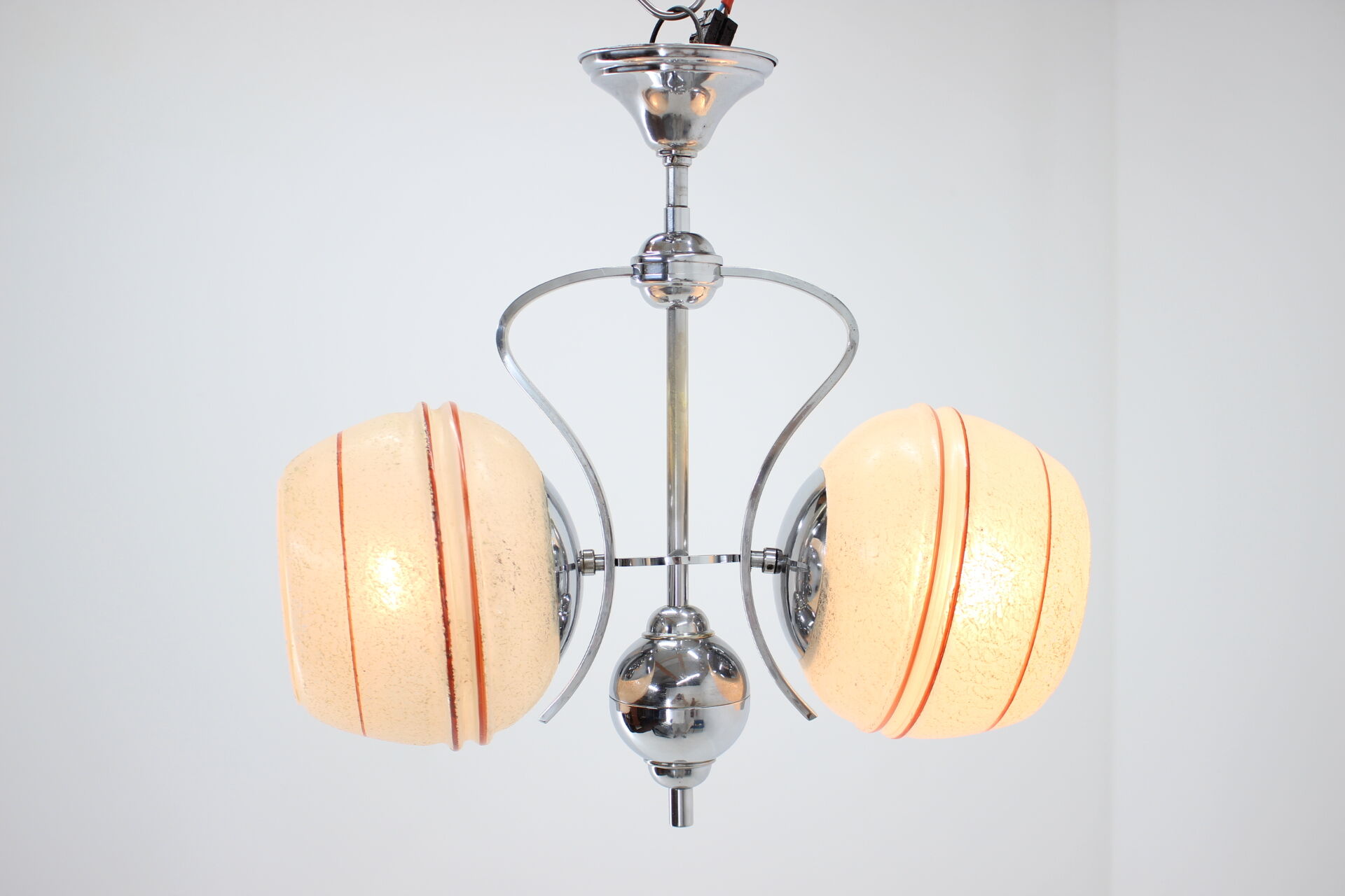 Chrome plated art deco chandelier, 1930‘s