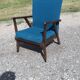 Armchair year 50 wood and fabrics