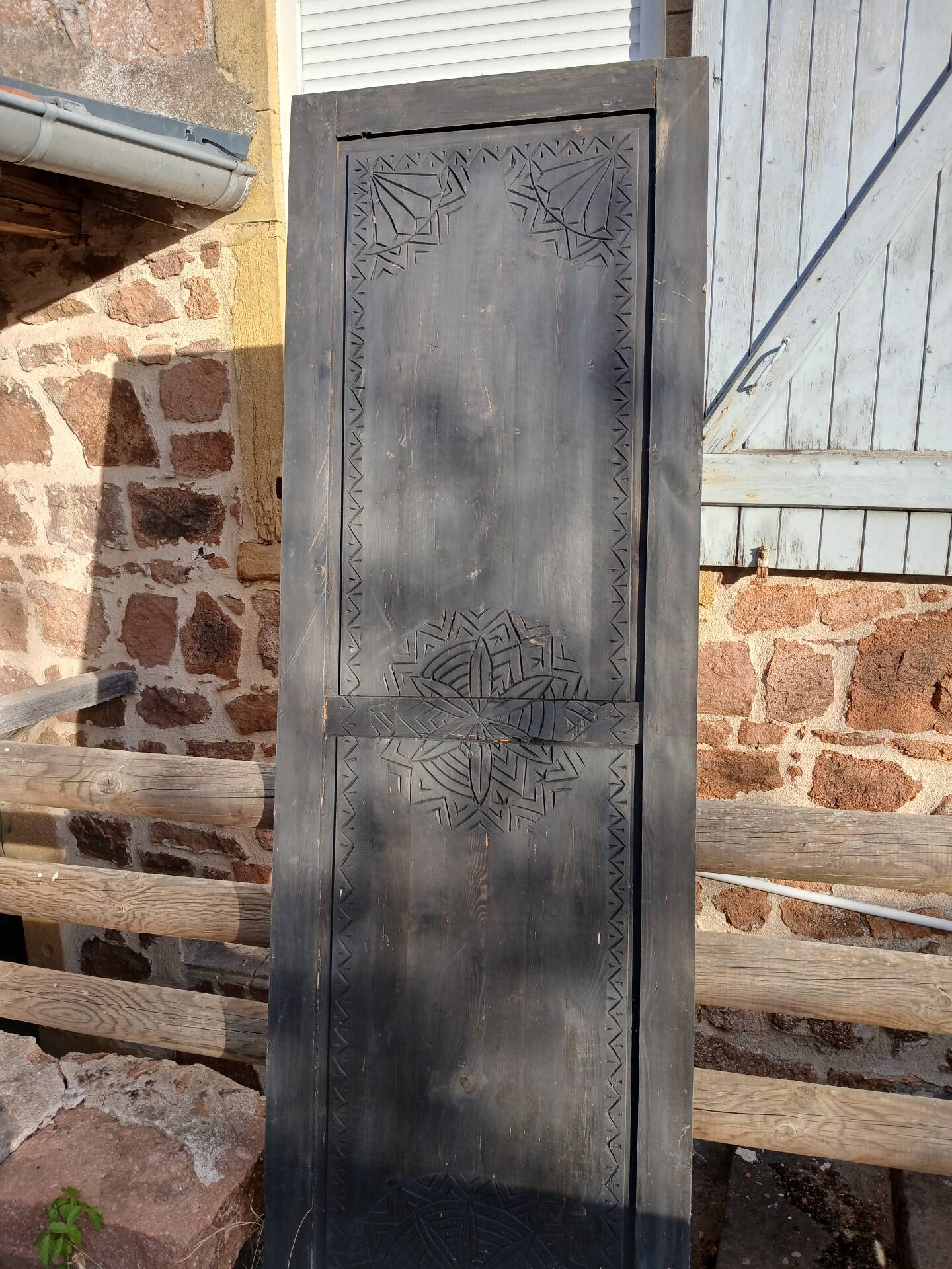3 doors/old carved wooden panels