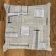 Old canvas cushion woven kilim style, patched