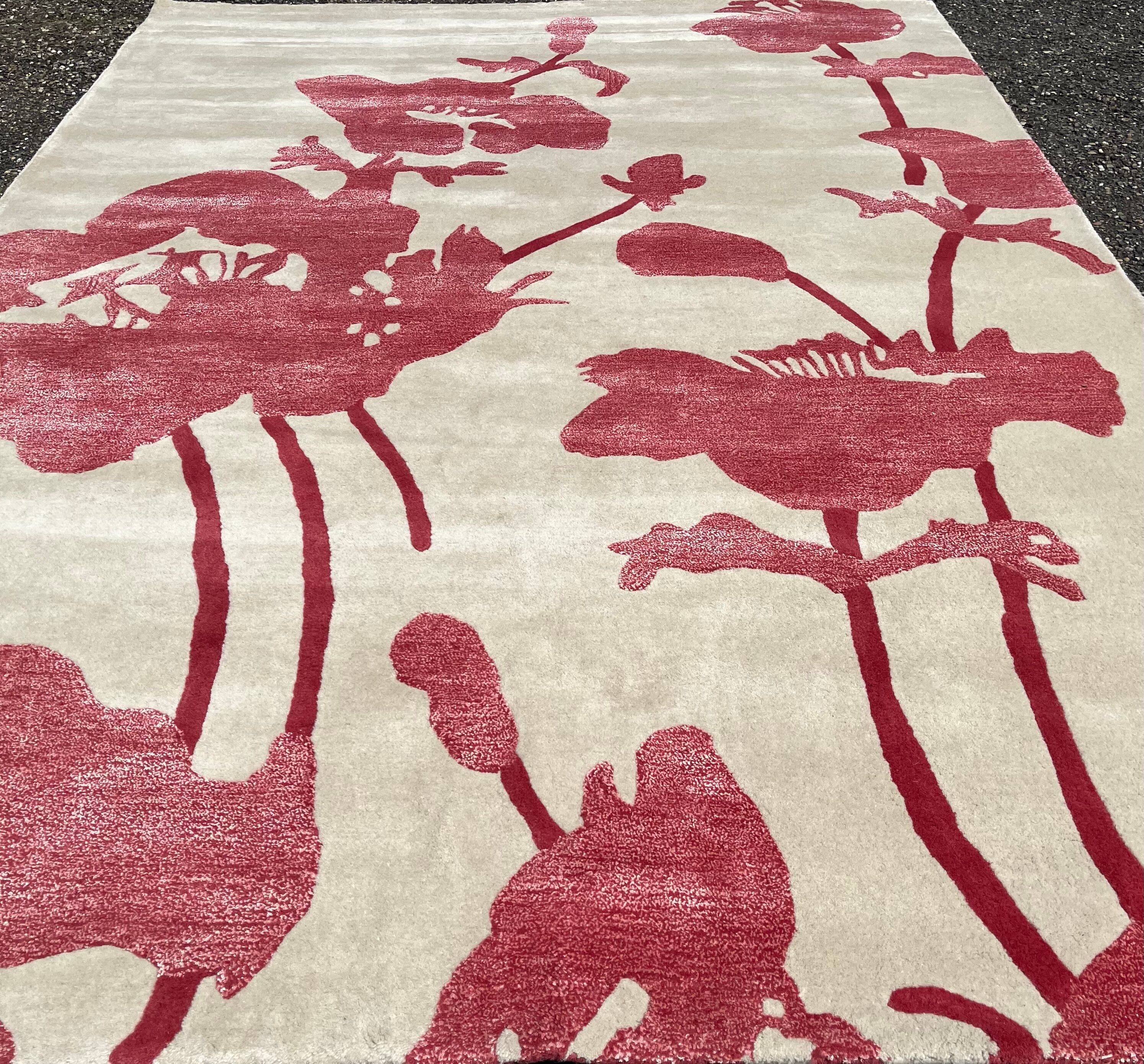 Modern carpets, floral art