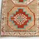 Tapis oriental turc vintage rouge crème, 39 x 84 cm