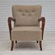 1960s, Danish design, armchair in quality furniture wool fabric.
