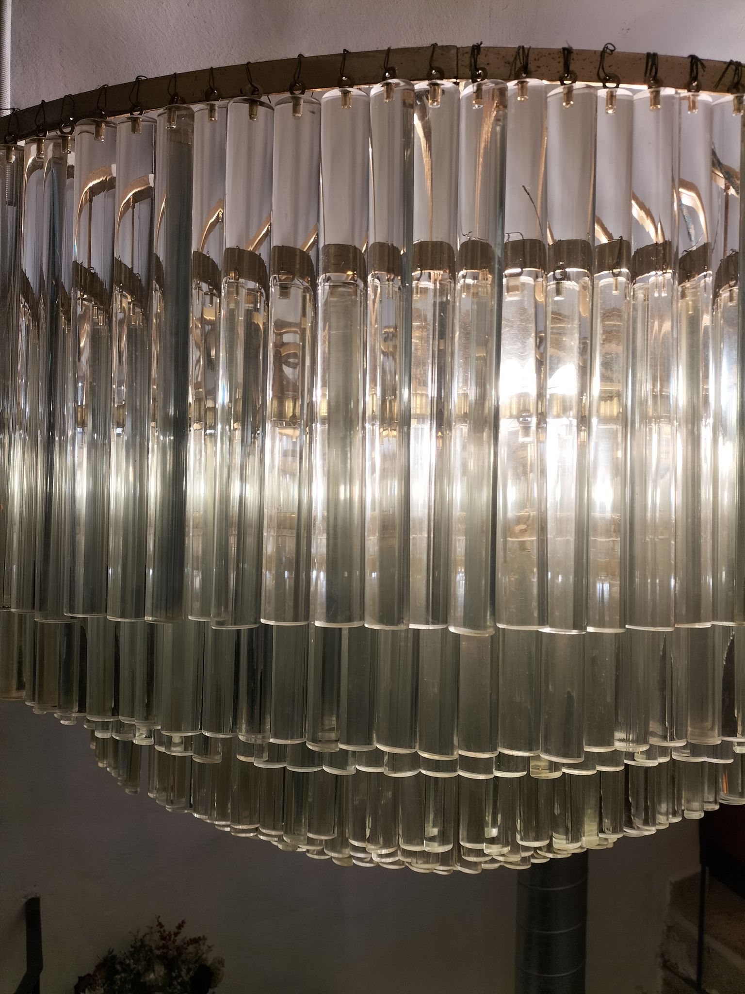 Lustre de Venini fabriqué dans les années 60 à Murano