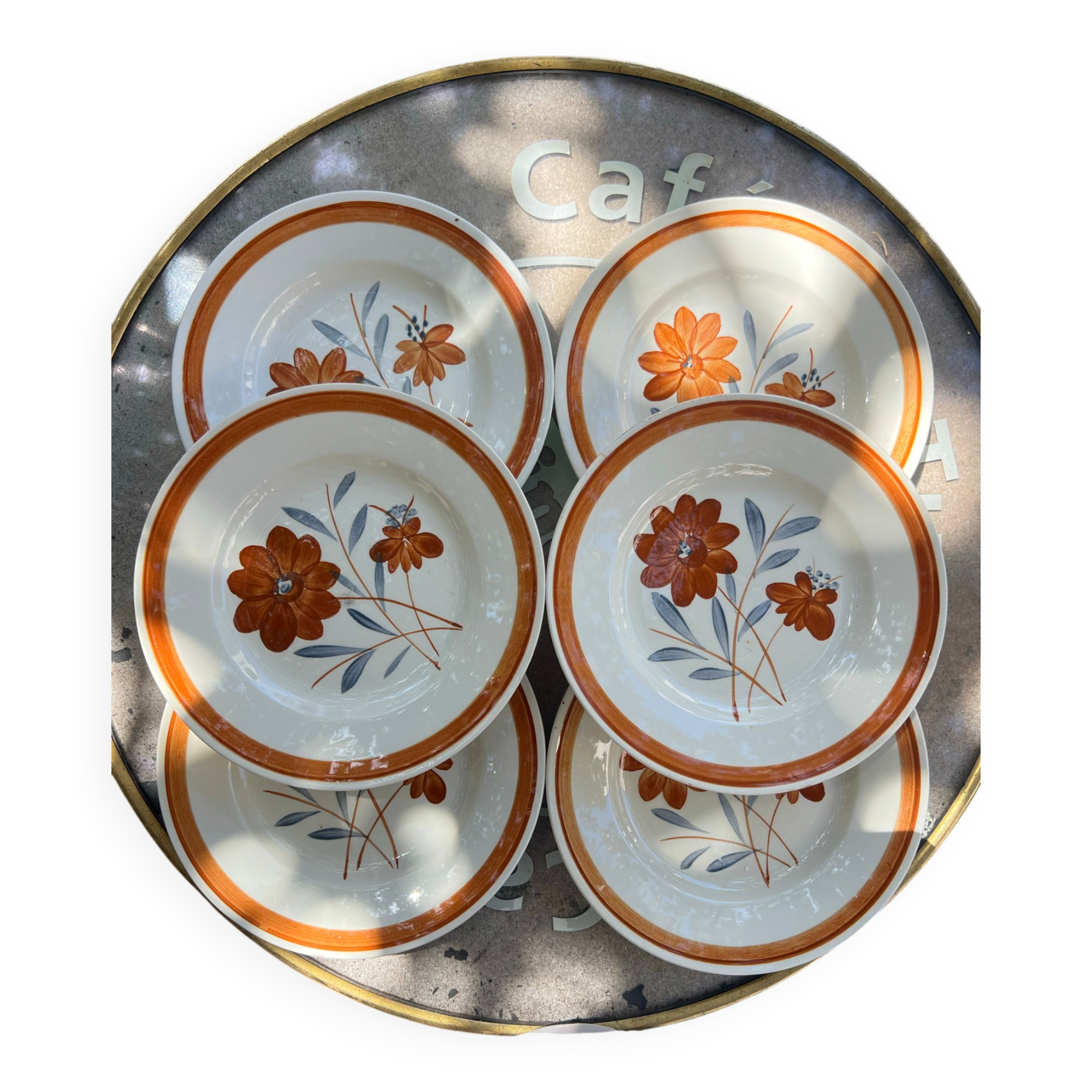 Gien - 6 dessert plates