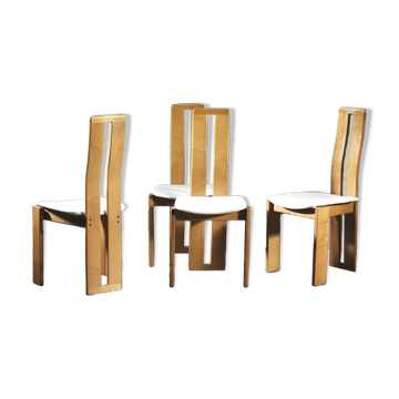 Chairs attributed to Mario Marenco for Mobil Girgi, Italy, 1970s, Set of 4