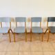 Set de 4 chaises vintage avec nuance de gris 1960