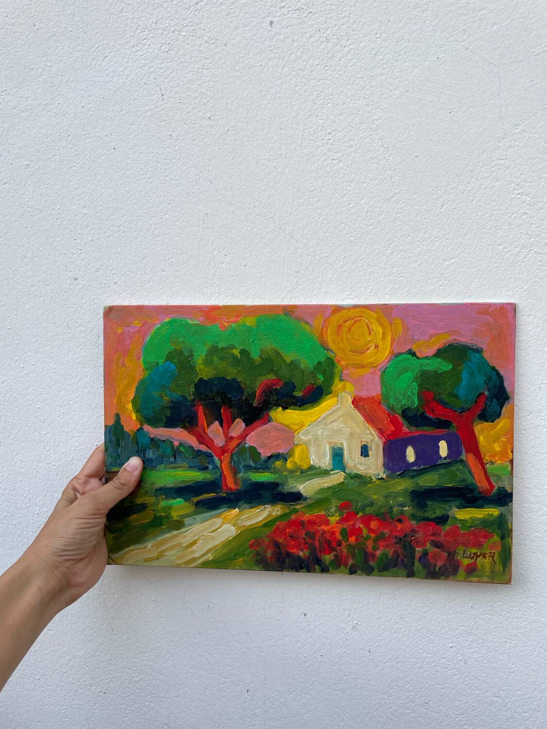 Oil on panel Fauvism landscape