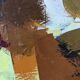 Mid-Century Modern Swedish "Autumn Rhapsody" Vintage Abstract Oil Painting, Hans Osswald