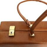 Set three vintage leather suitcases