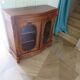 Curved showcase library carved wood 2 doors mahogany English style