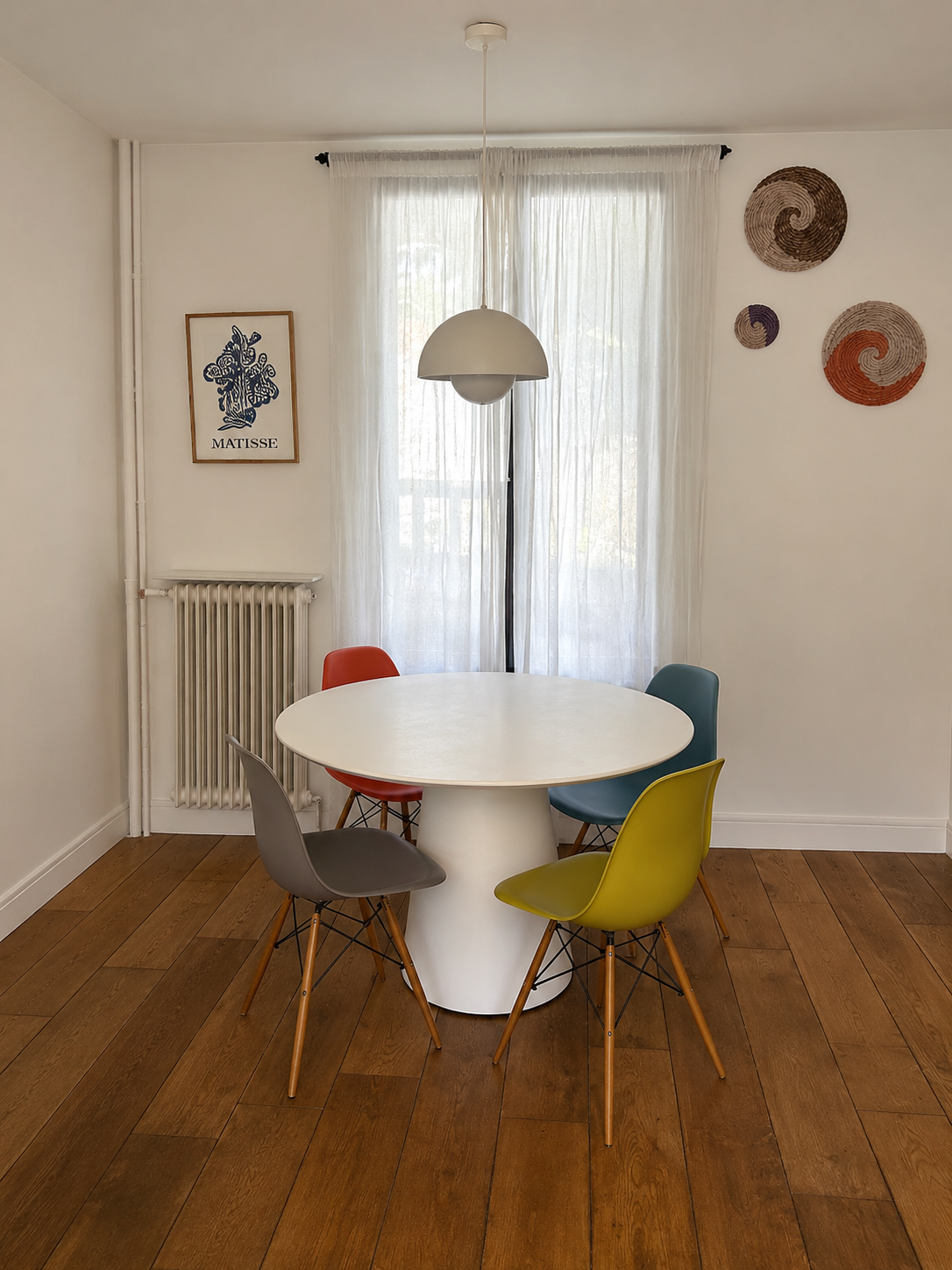 4 chaises DSW CHARLES AND RAY EAMES Vitra