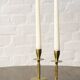 2x Mid century brass candle sticks, Kara Denmark