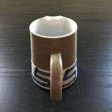 Pichet grès décor bleu