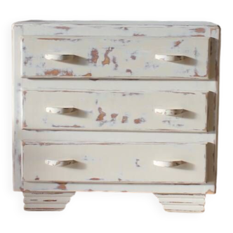 Petite commode art déco patinée