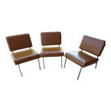 Leather armchair set