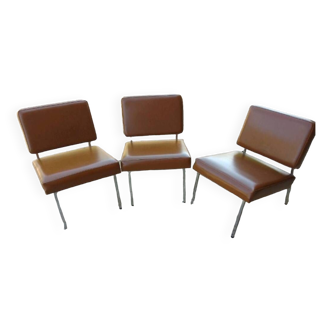 Leather armchair set