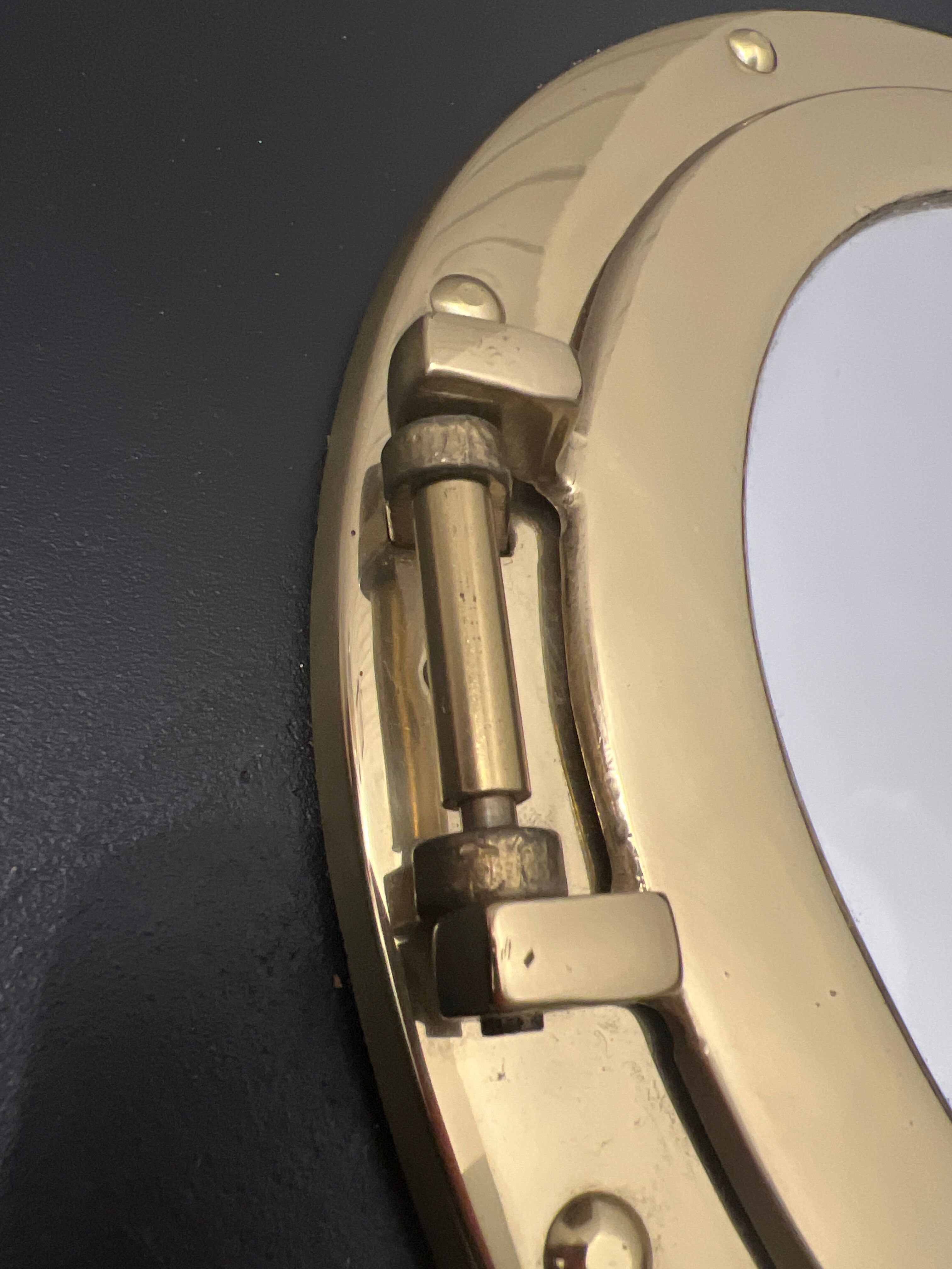 Brass porthole mirror, 30 cm
